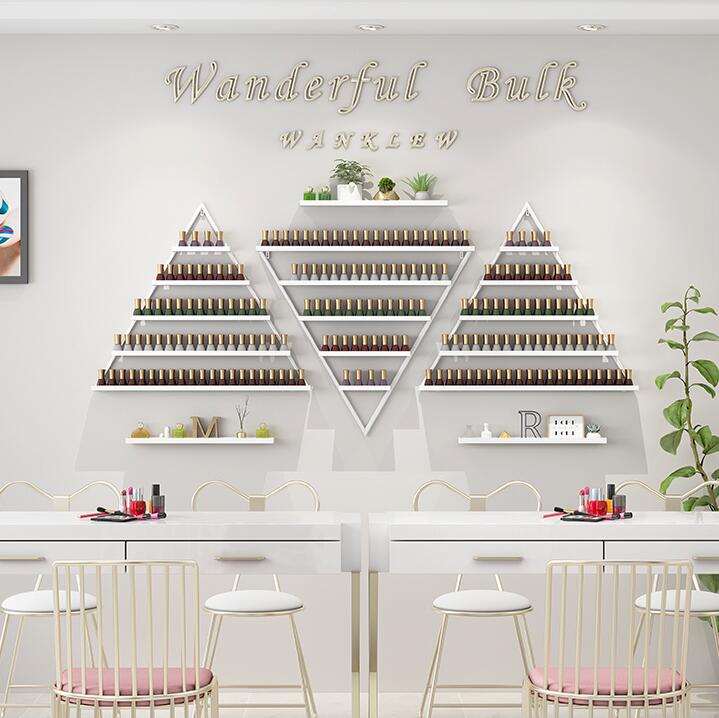 Wallmounted Nail Polish Display Rack For Nail Art Salon And - 16