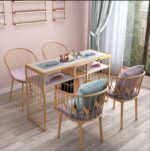 European Iron Art Marble Manicure Table Chair Set Singledouble - 4