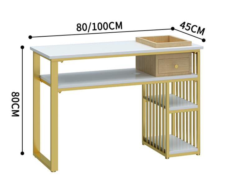 Double Layer Manicure Table Chair Set With Drawer Multifunctional - 16
