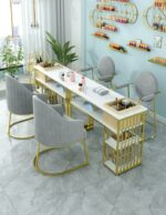 Double Layer Manicure Table Chair Set With Drawer Multifunctional - 1