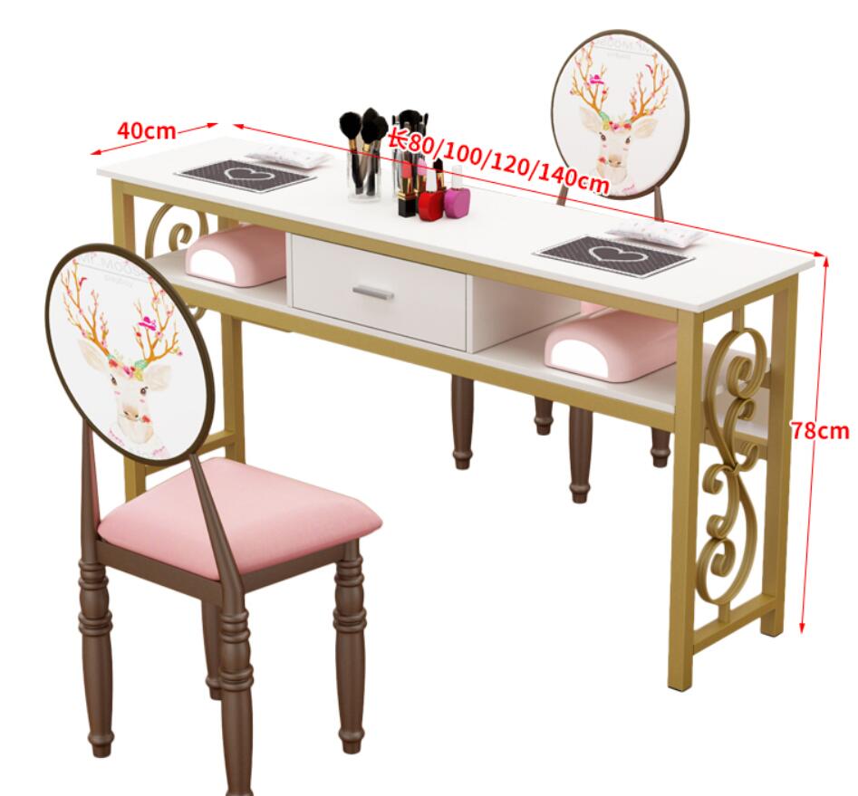 Economical Double Seat Manicure Table And Chair Set Simple Design - 23