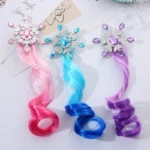 Disney Frozen Elsa Snowflake Braided Wig Hairpin Kids Cosplay Accessory - 2