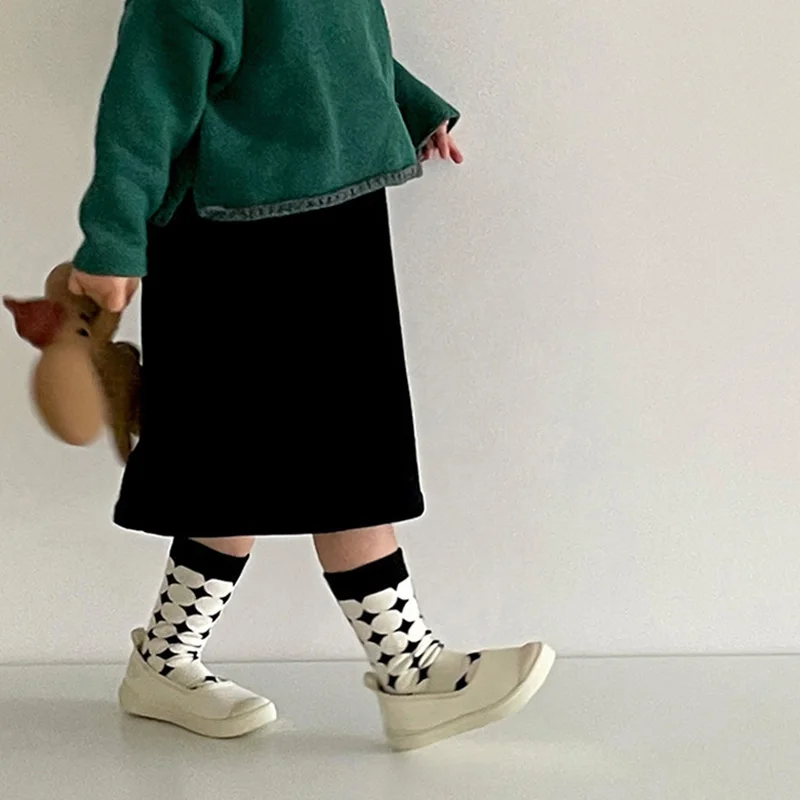 3pack Vintage Floral Cotton Socks For Girls Kawaii Medium Tube Kids Socks - 5