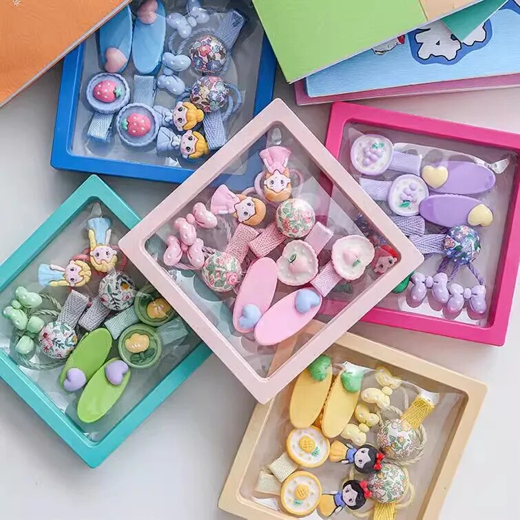 Disney Princess 10pcs Hairpin Set Ariel Cinderella Snow White Girls Accessories - 9