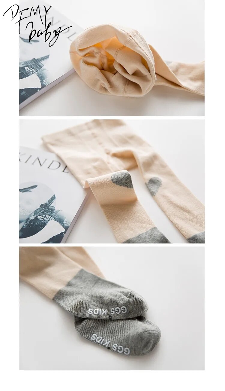 Springautumn Knitted Baby Girl Leggings Fashion Print Pantyhose 03years - 15