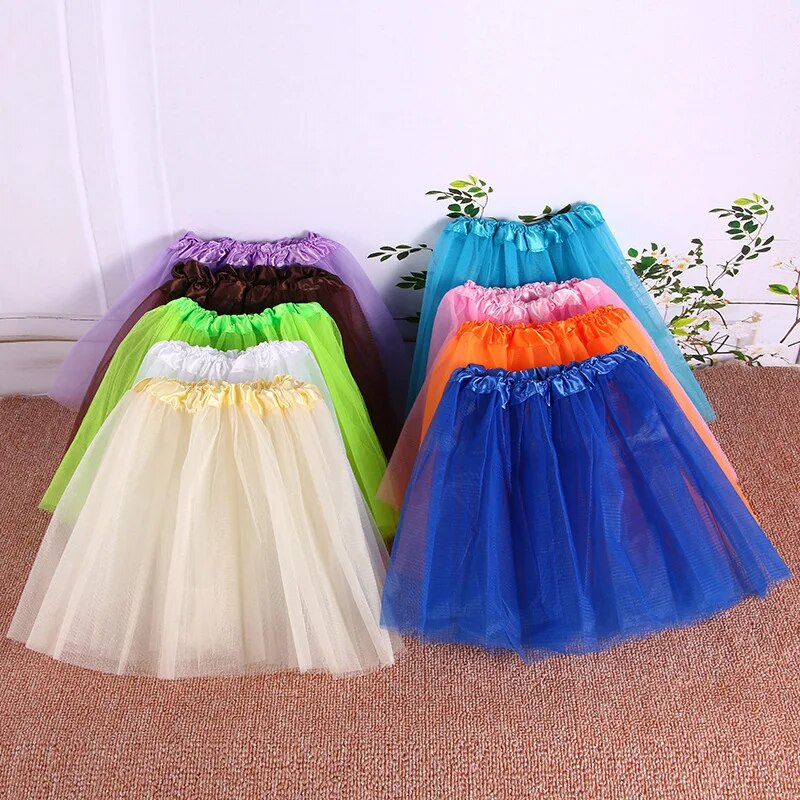Girls Tulle Tutu Ballet Skirt 28y Party Dance Fluffy Childrens Clothing - 8