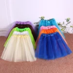 Girls Tulle Tutu Ballet Skirt 28y Party Dance Fluffy Childrens Clothing - 1