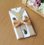 Colorful Kids Bowtie Suspenders Set Elastic Yback Braces For Boys And Girls - 1
