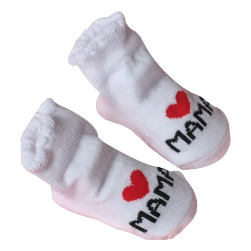 Nonslip Baby Socks With Love Mama Papa Letters Infant Walking Shoes - 1