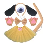 Girls Halloween Costume Set Cartoon Dog Skirt Long Top Kids Cosplay - 2