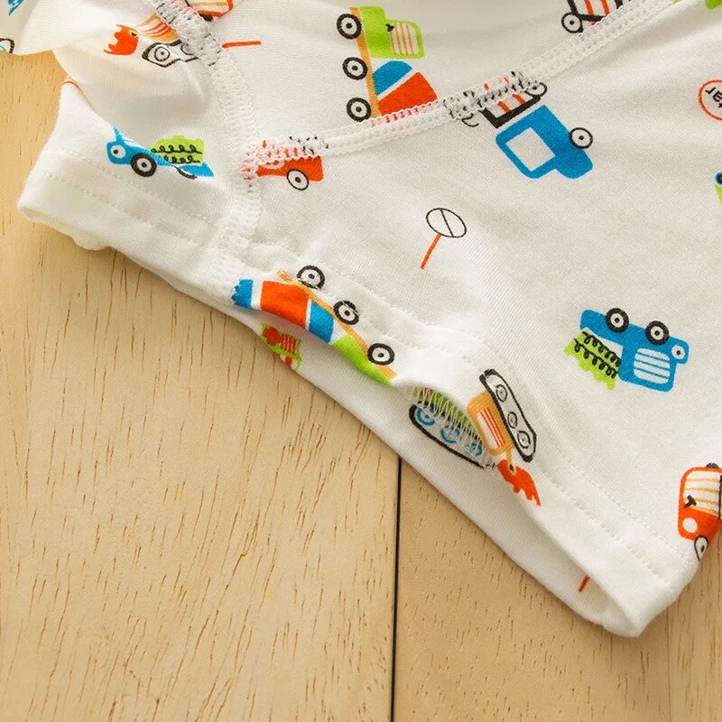 Boys Summer Underwear Cotton Modal Car Print Shorts M3xl Safe Colors - 13