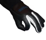Black Leather Welding Gloves Antiheat Fireproof Cowhide Softouch Tigmigmma Compatible - 4