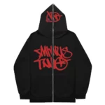 Gothic Y2k Harajuku Zipup Hoodie Oversized Unisex Sweatshirt Edition - 1