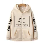 Customize Your Design Menwomen Zipper Hoodie Diy Print Sweatshirt - 6