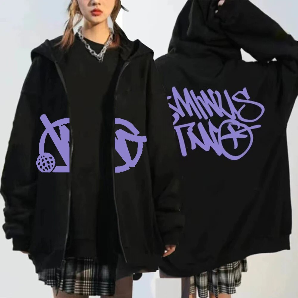 Y2k Gothic Zipup Hoodie Oversized Harajuku Hip Hop Sweatshirt Unisex - 13