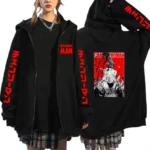 Chainsaw Man Anime Zipup Hoodie Cosplay Streetwear For Men Women - 3