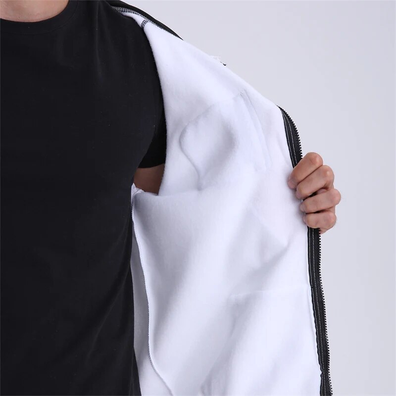 Mens Zipup Hoodie Warm Fleecelined Coat Casual Fallspring Sweatshirt With Pockets - 16