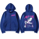 Unisex Nana Osaki Anime Zipup Hoodie Oversized Harajuku Streetwear Fleece Pullover - 6