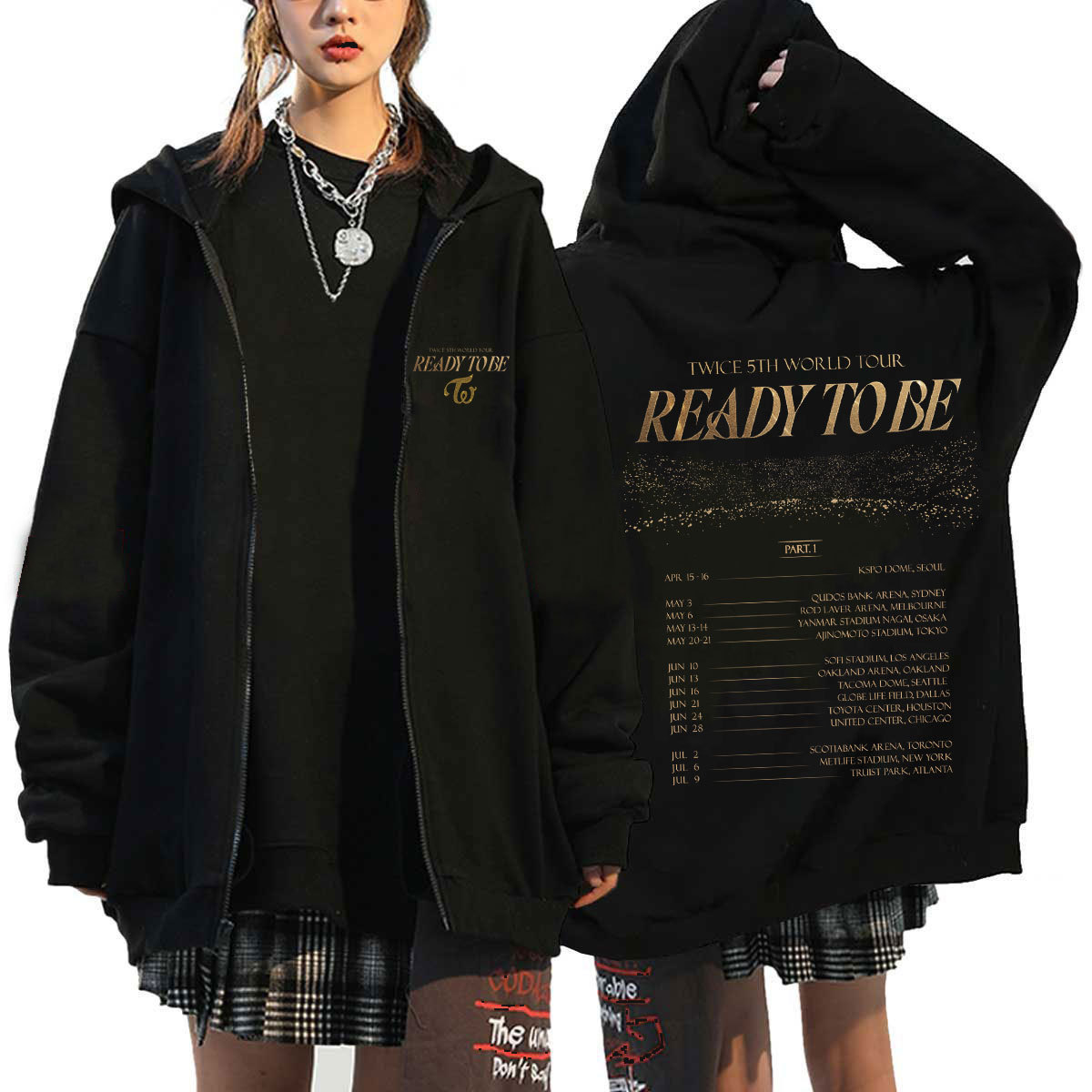 Kpop Twice Zip Hoodie Koreas Women Fashion Sweatshirt Loose Jacket Coat - 30