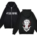 Jujutsu Kaisen Gojo Satoru Anime Zipup Fleece Hoodie Thin Y2k Sweatshirt - 3