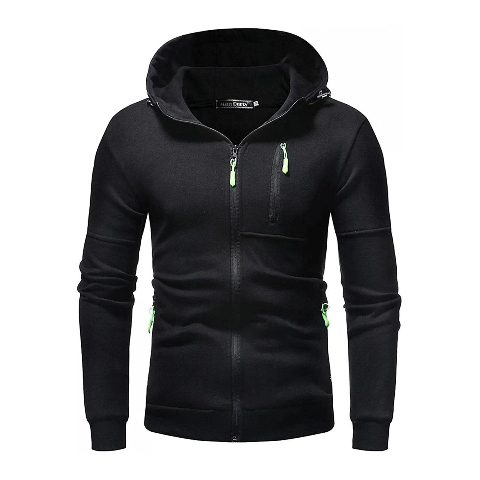 Unisex Fleece Zipup Hoodie With Drawstring Pocket Warm Casual Sweatshirt - 13