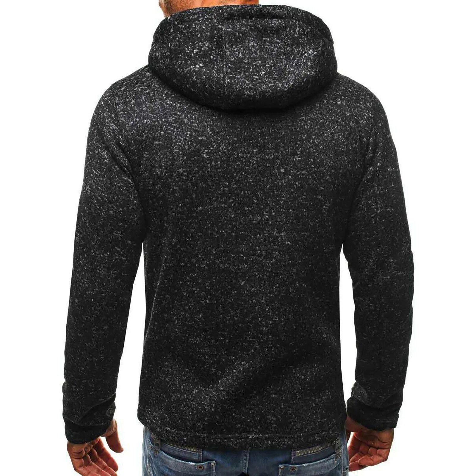 Unisex Fleece Zipup Hoodie With Drawstring Pocket Warm Casual Sweatshirt - 17