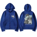 Jujutsu Kaisen Anime Hoodie Fushiguro Megumi Graphic Zipup Jacket For Menwomen - 2