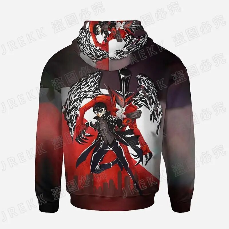 Persona 5 Joker 3d Print Zipup Hoodie Unisex Streetwear For Kids Adults - 23