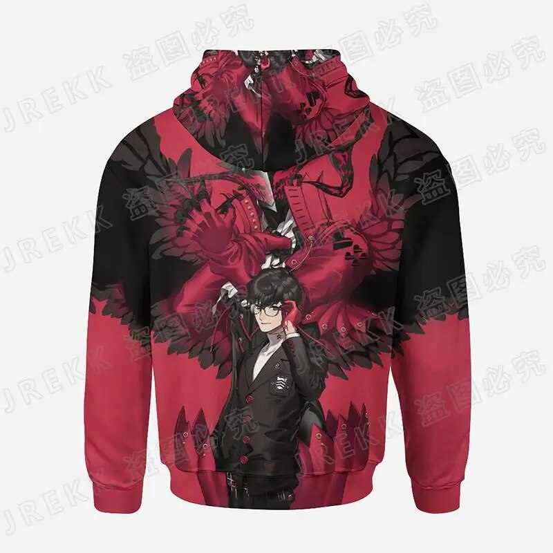 Persona 5 Joker 3d Print Zipup Hoodie Unisex Streetwear For Kids Adults - 31