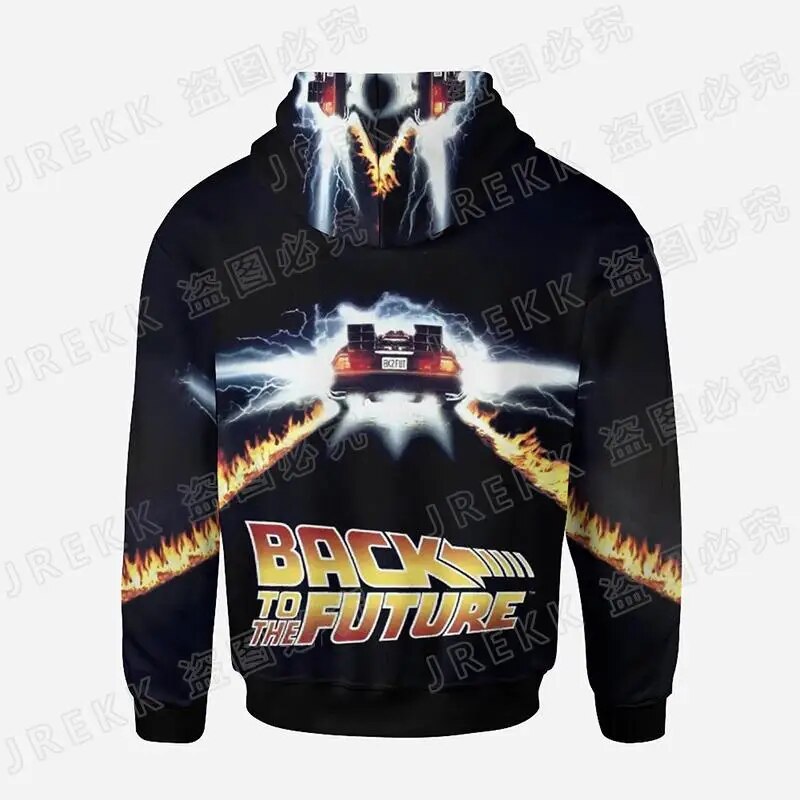 Back To The Future 3d Printed Zipup Hoodie Long Sleeve Unisex - 33