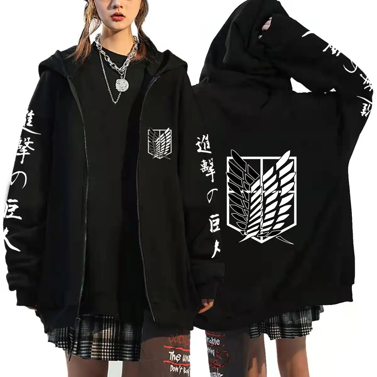 Attack On Titan Levi Ackerman Anime Zipup Hoodie Mens Cosplay Sportswear - 9