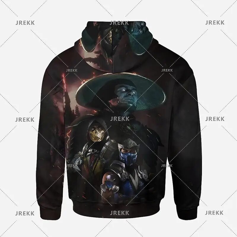 Mortal Kombat 3d Printed Zipup Unisex Hoodie Y2k Harajuku Fashion Pullover - 24