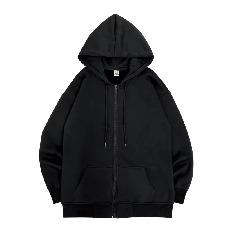 Mens Retro Gothic Zipup Hoodie Y2k Harajuku Streetwear Long Sleeve Jacket - 1