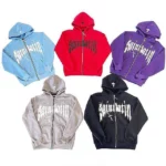 Y2k Retro Harajuku Hoodie Oversized Unisex Streetwear With Zipup Long Sleeves - 1