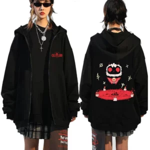 Unisex Y2k Streetwear Cult Of The Lamb Graphic Hoodie Zipup Pullover - 1