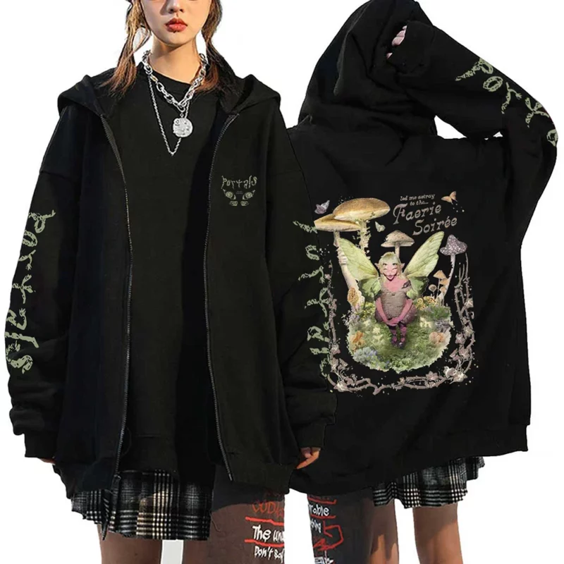 Melanie Martinez Y2k Unisex Zipup Hoodie Casual Streetwear Sweatshirt - 1