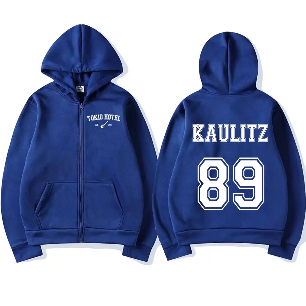 Tokio Hotel Rock Band Vintage Zipup Hoodie Mens Autumnwinter Sweatshirt - 13