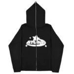 Mens Retro Star Letter Print Hoodie Y2k Gothic Streetwear Zipup Jacket - 1