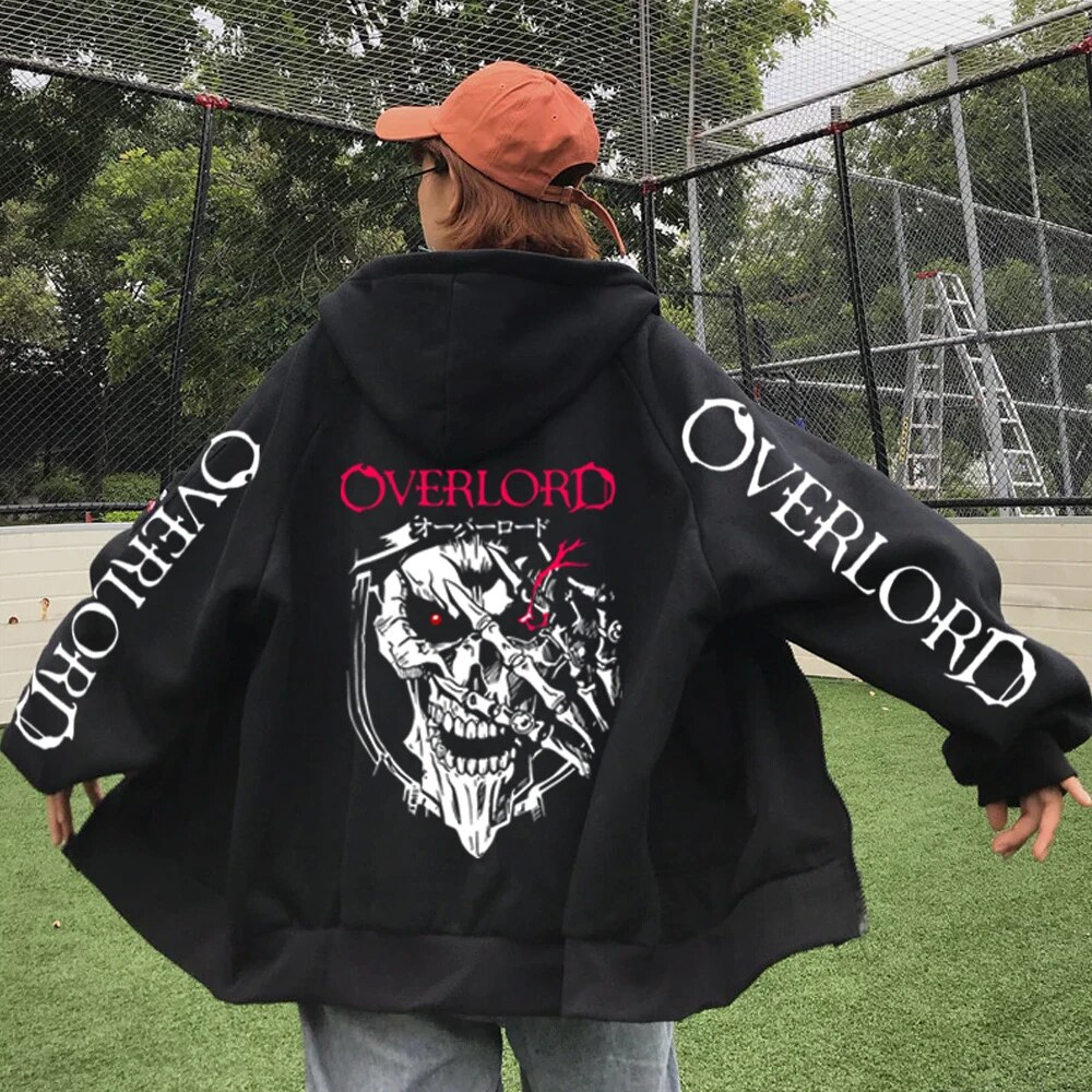 Overlord Anime Skull Hoodie Ainz Ooal Gown Cosplay Sweatshirt Harajuku Sportswear For Men And Women - 7