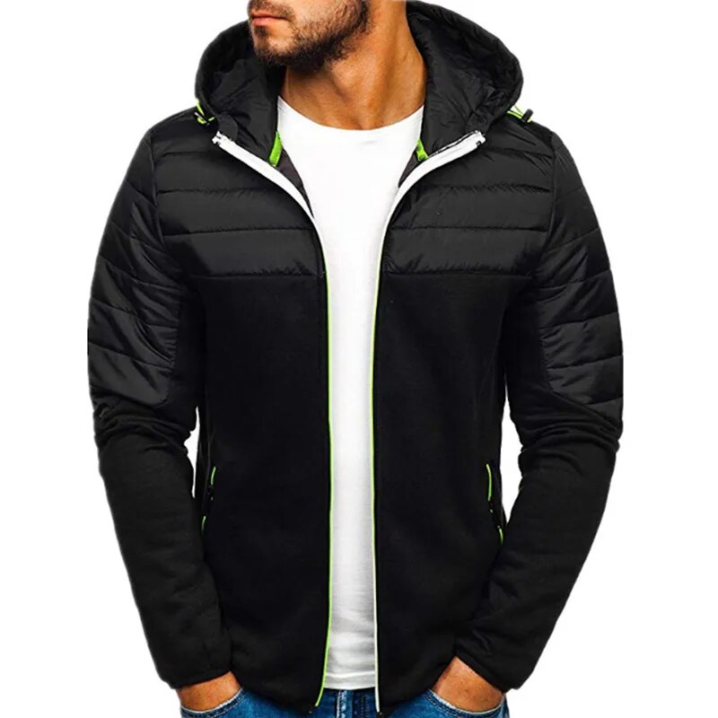 Mens Casual Longsleeve Zipup Patchwork Hoodie Sweatshirt For Springautumn - 10
