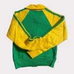 Y2k Green Oversized Zipper Hoodie With Vintage Gothic Embroidery For Menwomen - 2