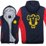 Anime Black Clover Unisex Winter Hooded Parka Thick Streetwear Coat - 2