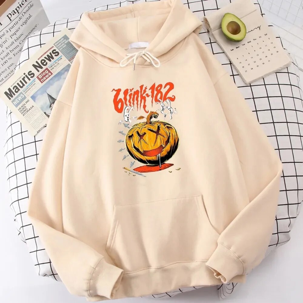 Blink 182 Halloween Pumpkin Graphic Hoodie Oversized Korean Fashion Sweatshirt - 16