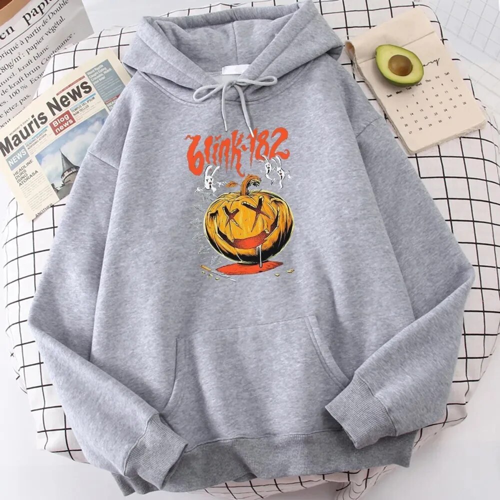 Blink 182 Halloween Pumpkin Graphic Hoodie Oversized Korean Fashion Sweatshirt - 18