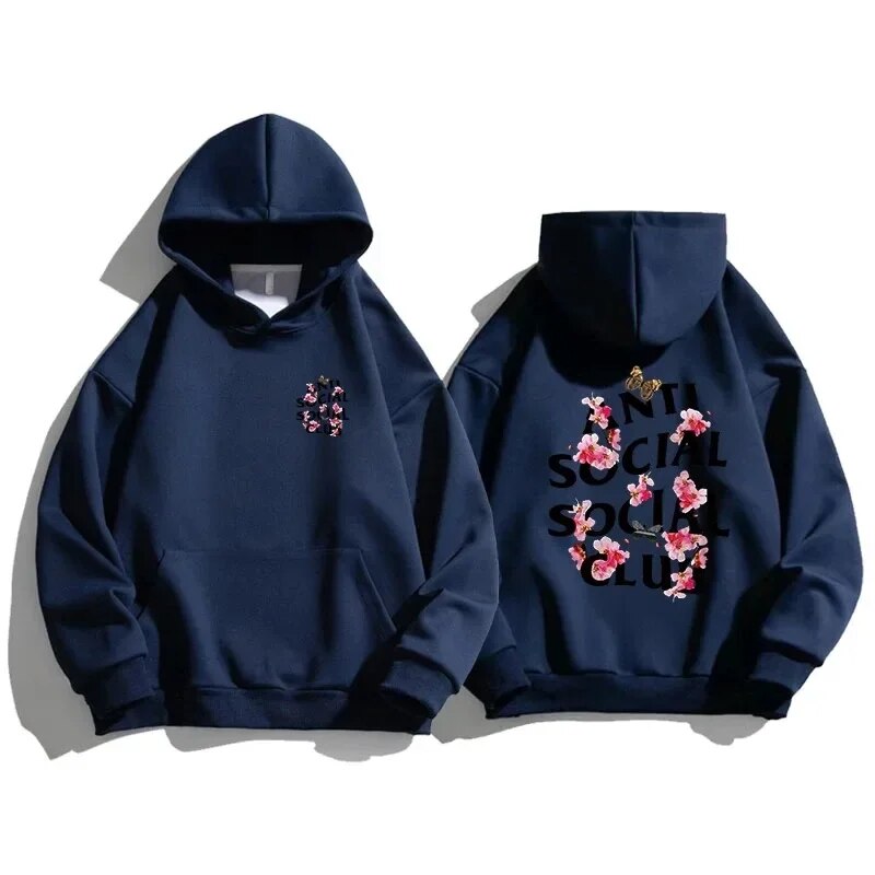 Unisex Cotton Hoodie Fleece Lined Hip Hop Streetwear Letter Print Pullover - 11