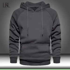 Mens Casual Hip Hop Long Sleeve Hooded Sweatshirt Spring Tracksuit Jogger Top - 1