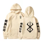 Berserk Anime Mens Hoodie Casual Oversized Sweatshirt With Japan Cartoon Print - 4
