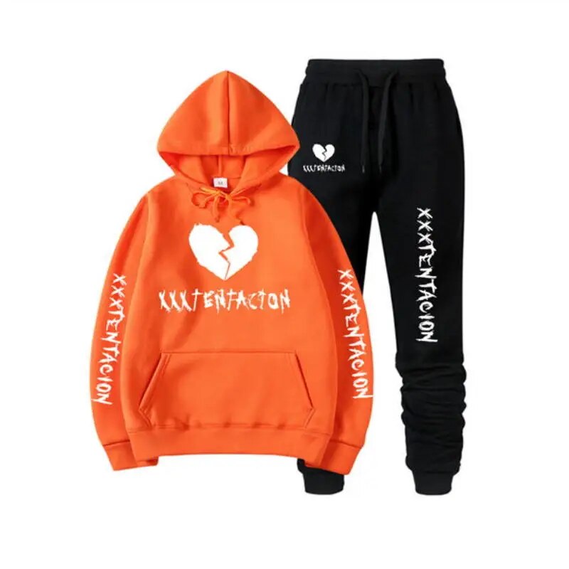 Mens Hooded Tracksuit Set Sweatshirt Pants Casual Sportswear S3xl - 17