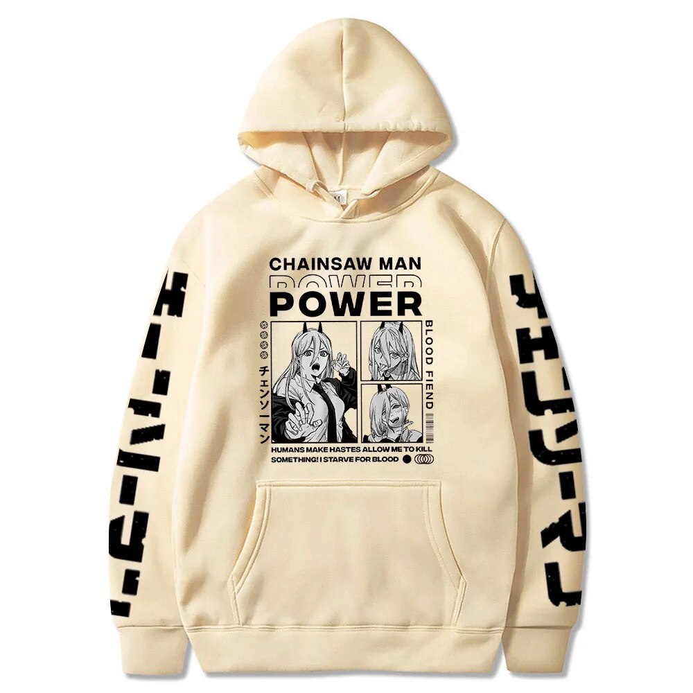 Chainsaw Man Anime Hoodie Unisex Manga Graphic Sweatshirt Harajuku Streetwear Pullover - 22