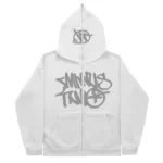 Unisex Gothic Y2k Oversized Fleece Hoodie High Street Zippered Sweatshirt Coat - 4